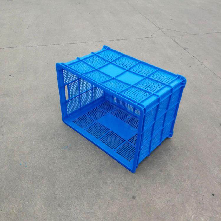 加料厚款YRC0塑料周转周筐80*570*505大号塑货运筐蓝色车间物料转