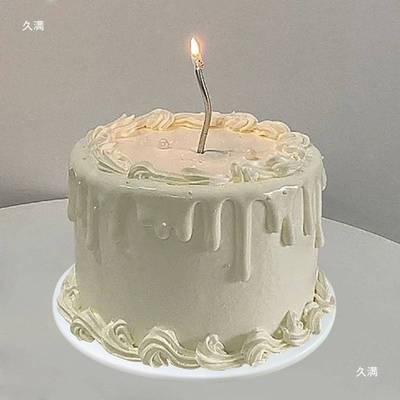 2025新款塑胶蛋糕模型网红简约珍珠蜡烛橱窗道具假