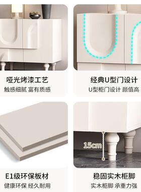 fE意轻奢大款师设计法式餐边柜式豪z313663宅别墅餐厅客厅L茶水柜多功能