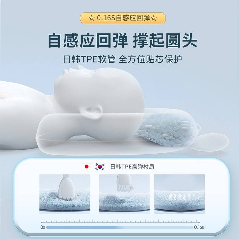 婴儿定型枕0到6个月以上新生儿睡头型圆头宝宝枕头U型新生儿枕