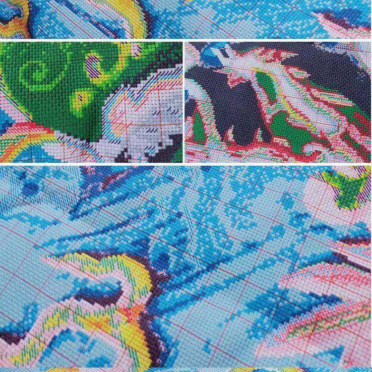 十字绣02款中式大幅九0727龙壁新中式5刺绣线绣满绣自2己新绣非成