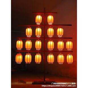 829铁礼艺灯光背景 婚红灯笼屏风引中路国风汉唐ali 新款 婚庆中式