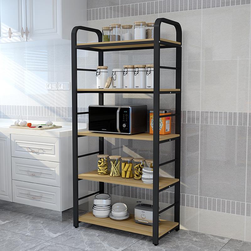 多层微波炉架置物架厨房置物架落地多层收纳层架烤箱锅碗架置物柜