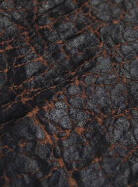 香云纱电力纺透咖老油龟老料28姆米 古着感 幅宽112cm 一米价