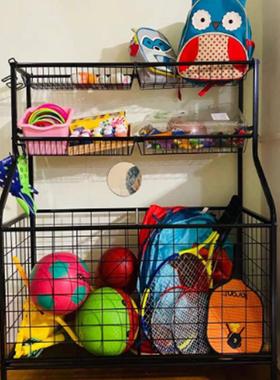 升级家居HCBR91-3收纳整理架收纳置物玩架篮球收架儿童具纳篮运品