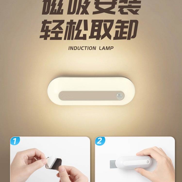 智能人体自动感应灯夜间人来即亮人走即灭走廊过道入户门壁灯