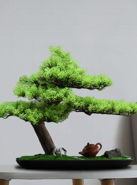 仿真绿植物迎客松盆摆件玄关景酒店室内客厅假松树罗汉松造202400