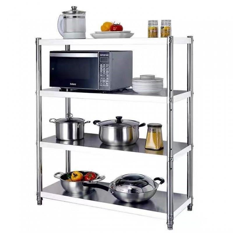 三层不锈钢厨家房置物架落用微客CJC13656波炉烤箱收纳卫生间厅地