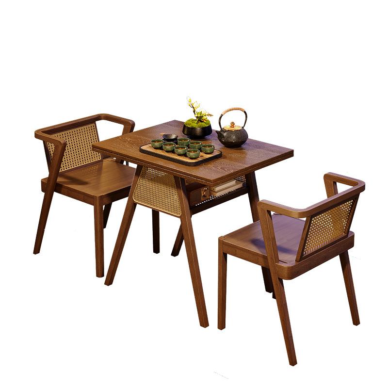 休实木两阳台小茶桌2025新款家用喝茶闲桌DA23椅组合一桌椅茶泡茶