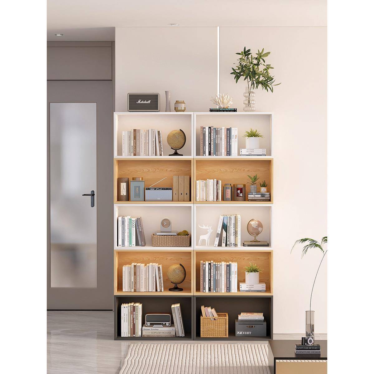 I物L自由组合格子柜飘窗书架收纳书柜落地矮柜储柜小物柜柜子TEW