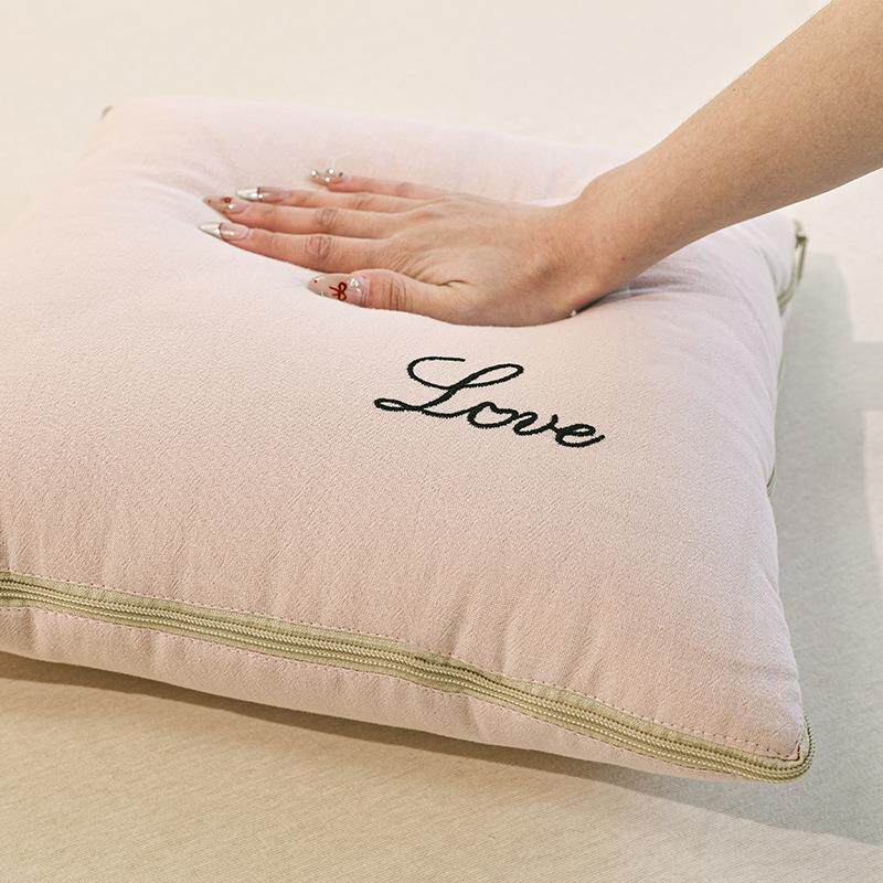 水抱被子两用纯麻棉面枕料办抱枕被09公室午睡毯可棉洗折叠抱枕毯