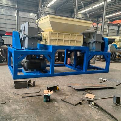 厂家直HSG供废轮橡胶双胎轴撕碎机大旧活小型稻草秸秆生垃圾粉碎