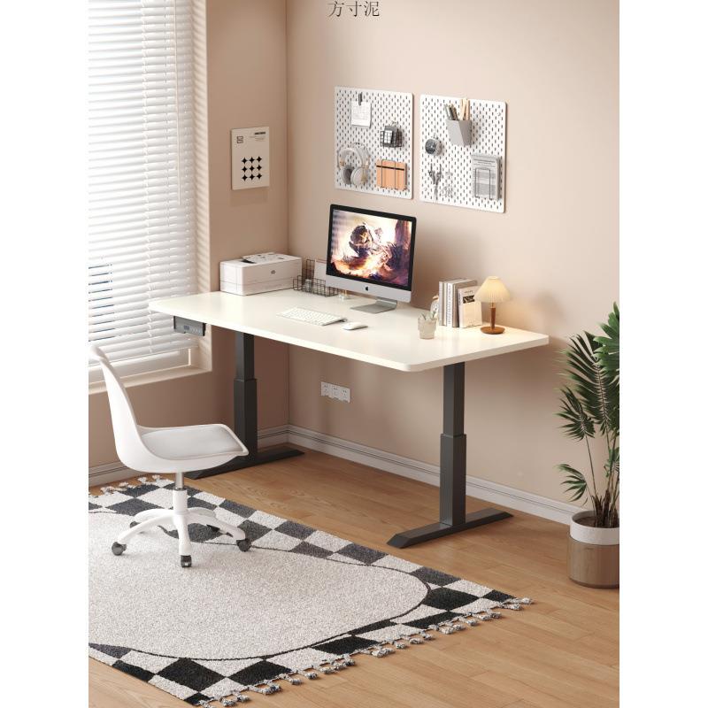 实木桌电升降桌动站立式降电脑简716约家用办公可升书桌智能升降