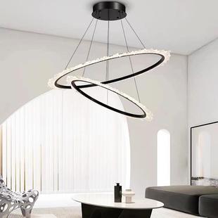 水晶轻气奢意复简式 创极简大灯 楼别墅吊灯现代约客厅吊灯269意式