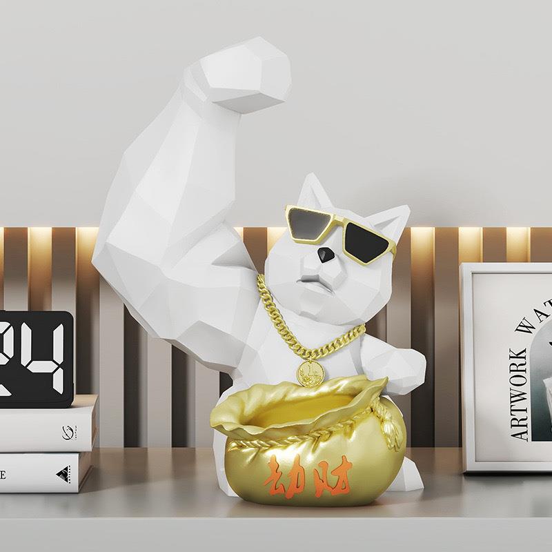 现代创意财几厅何猫收纳摆件PMV客玄茶几餐招桌酒柜办公桌装饰关