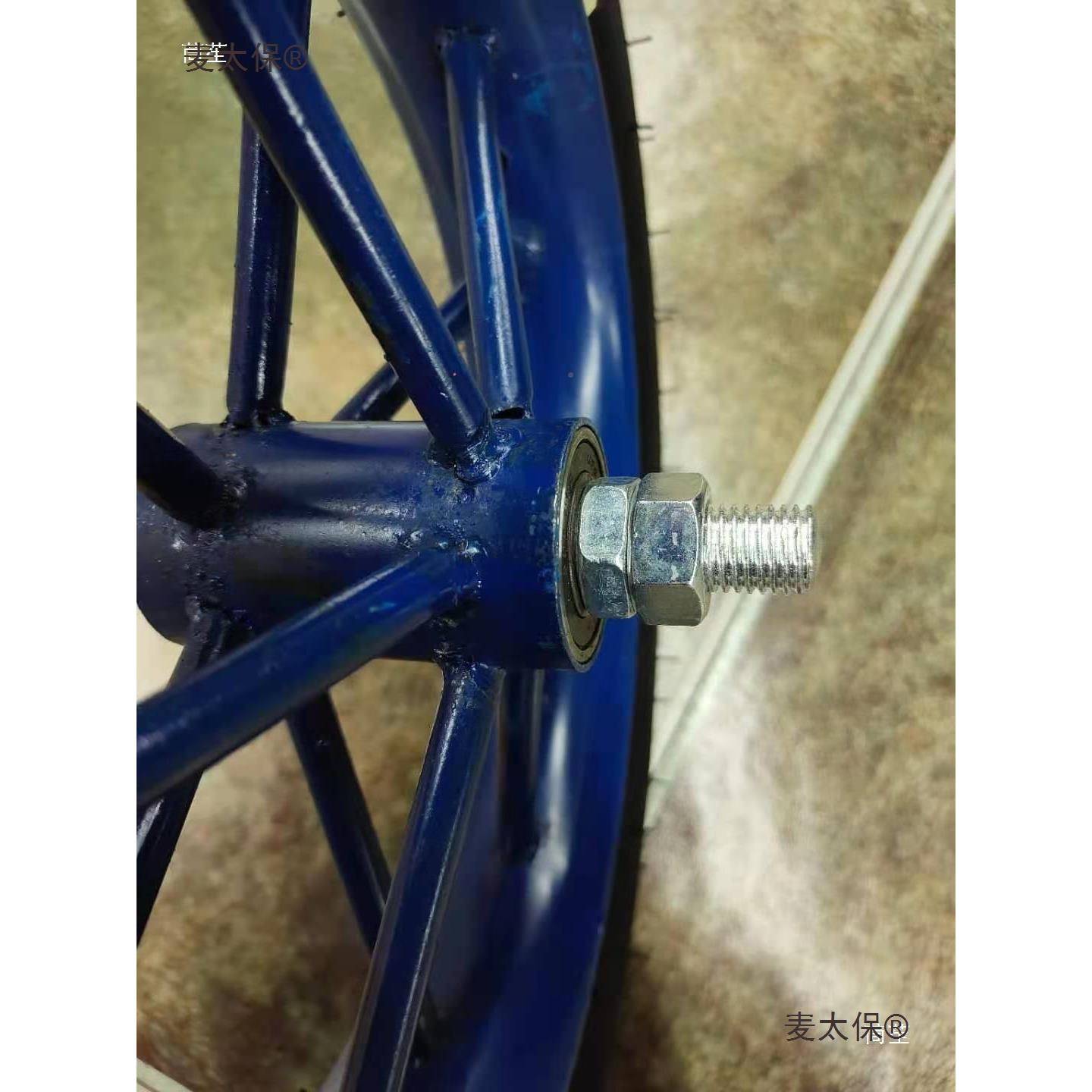 1/3寸212小拉车独仓轮手推车橡胶充气轮轱胎辘脚13寸达源轮尼龙货
