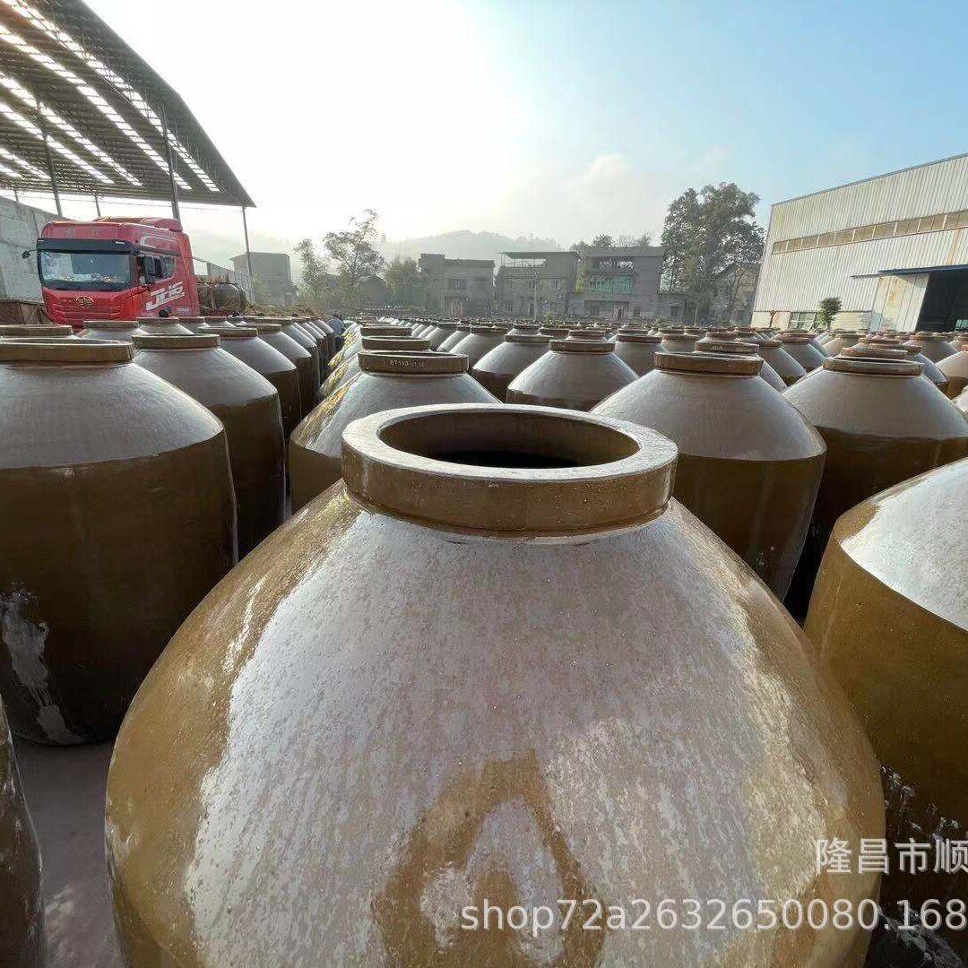加厚四川陶瓷大酒坛瓦罐土陶酒缸生产厂家2000斤储发酵缸粗陶