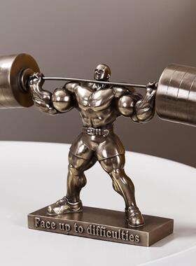 益方居冷铸铜坚持不懈大力士摆件RTKD4515茶几视酒柜柜电办公家室