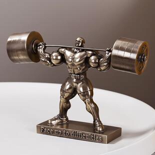 益方居冷铸铜坚持不懈大力士摆件RTKD4515茶几视酒柜柜电办公家室