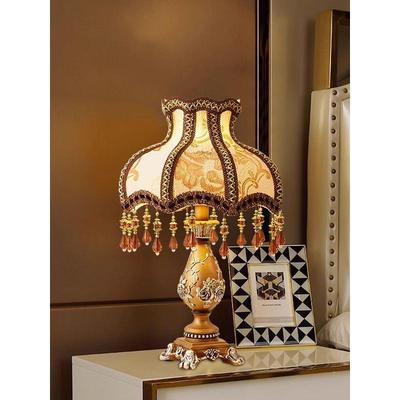 欧式客台灯轻奢复古式古典厅奢华婚温馨UEH美浪漫房卧室床头柜灯