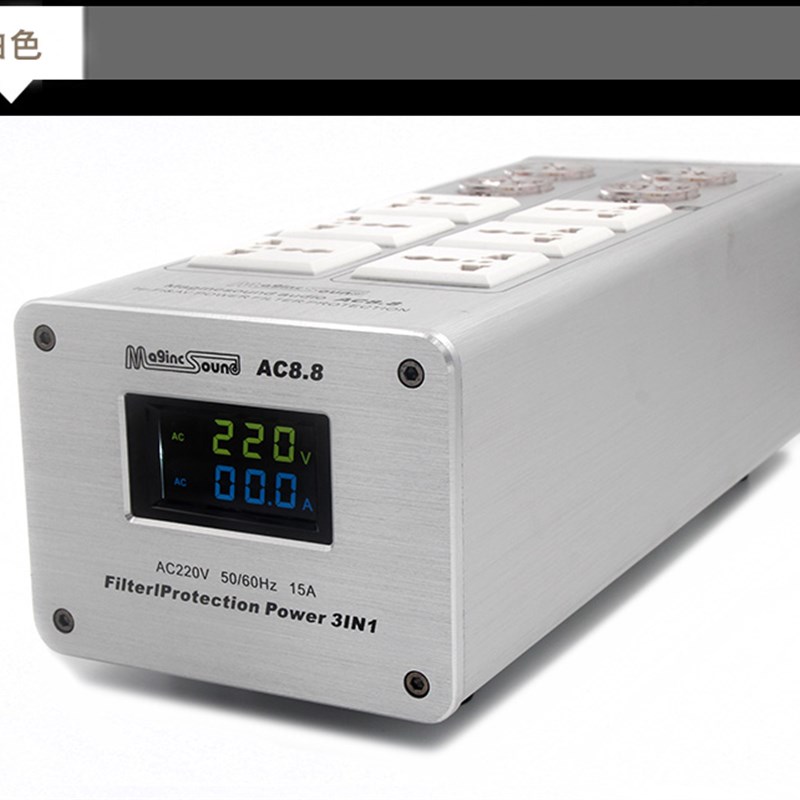 Weiduka AC8.8音响专用电源净化滤波器插座排插 多功Y能防雷插包