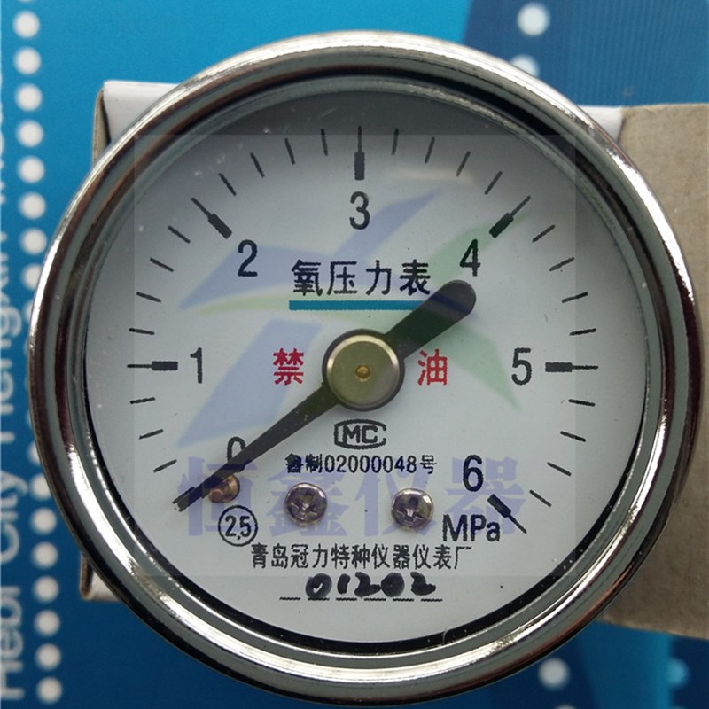 表头 量热仪充氧仪压力表头M10*1 表盘 量程6MPSa 热量计氧弹配件