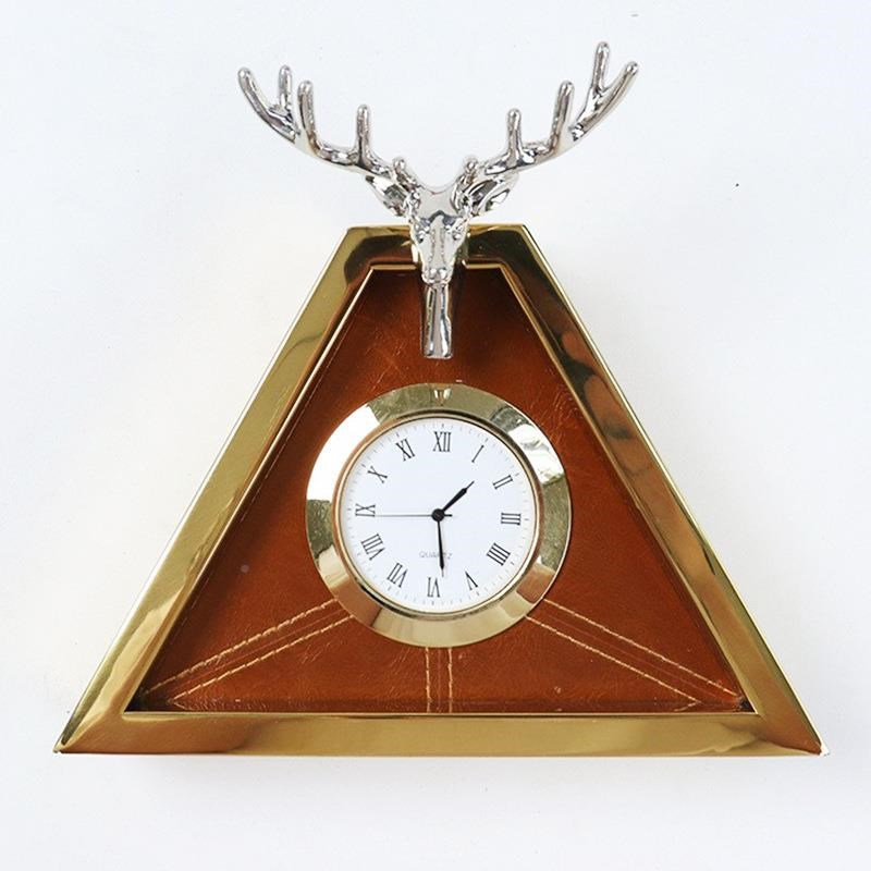 欧覆古创意片相框客走式廊厅卧室桌HY面摆件托盘S钟表组合家照居