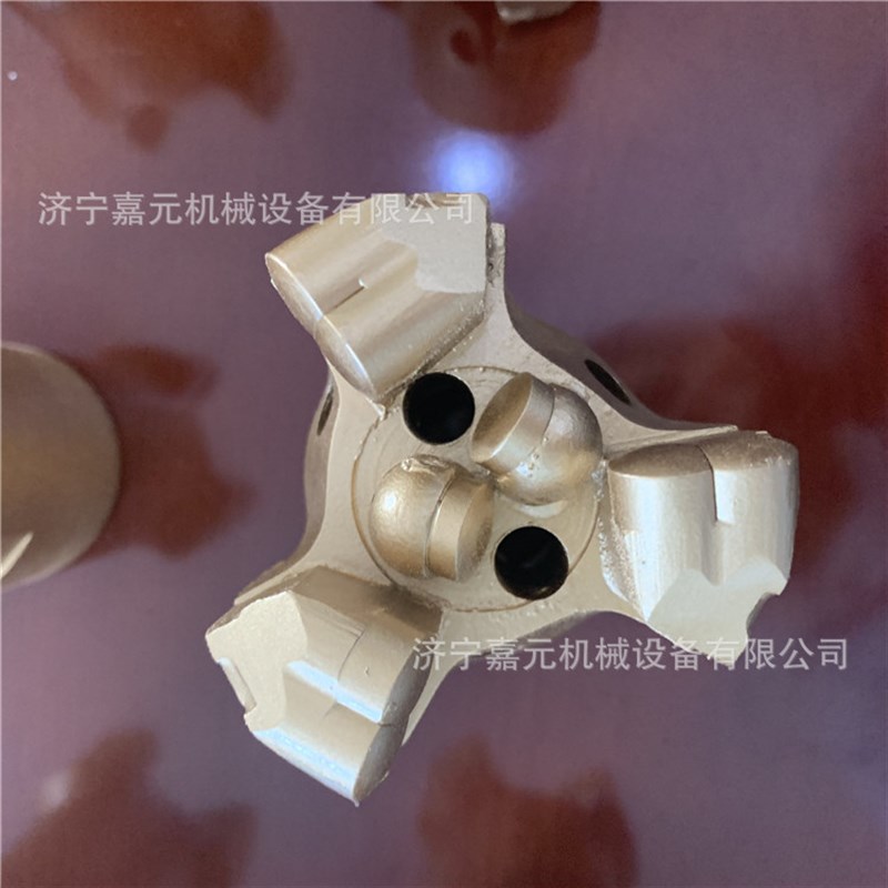 矿用三翼金刚石钻头 硬质合金片烧结体钻头 平顶内T凹PDC抗压钻头