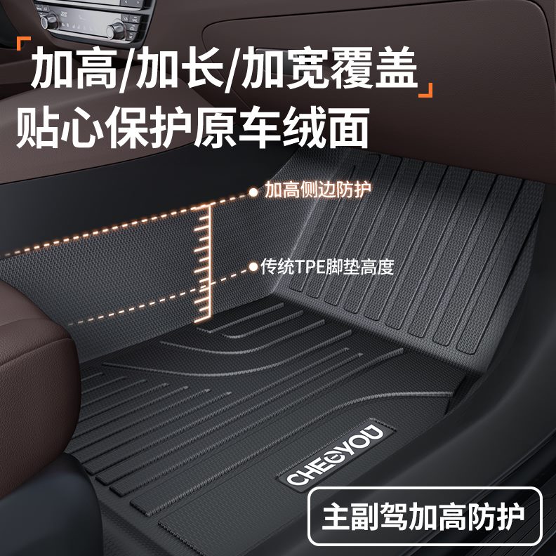 缤智主驾驶雅阁汽车脚垫xr全包围影TPE思域v适用本田crv皓于冠道