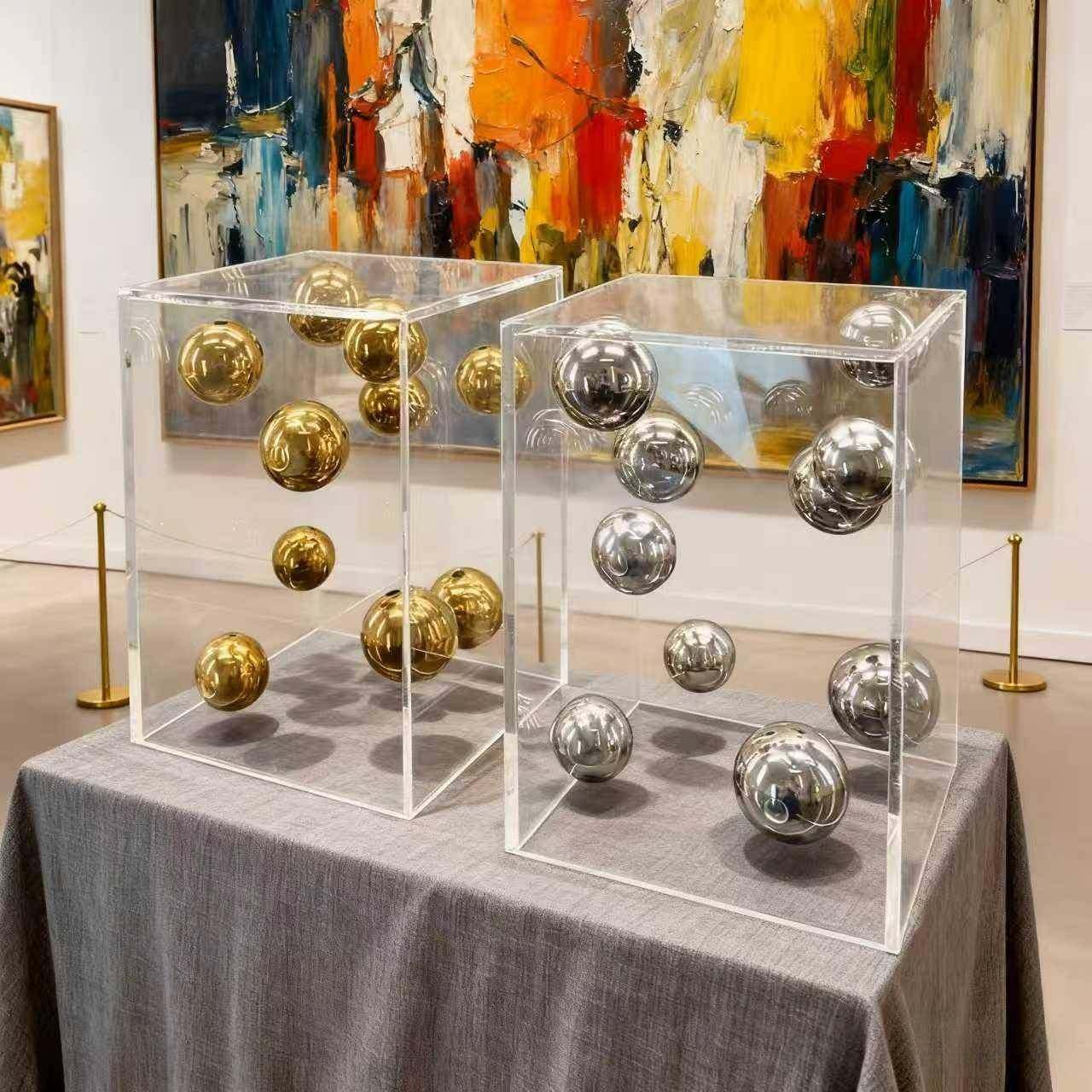 现代简约方板形透明亚克力罩球摆厅样068房客售楼处装饰件品桌面,家居饰品,装饰摆件,淘宝优惠券,粉丝福利购,淘宝优惠卷