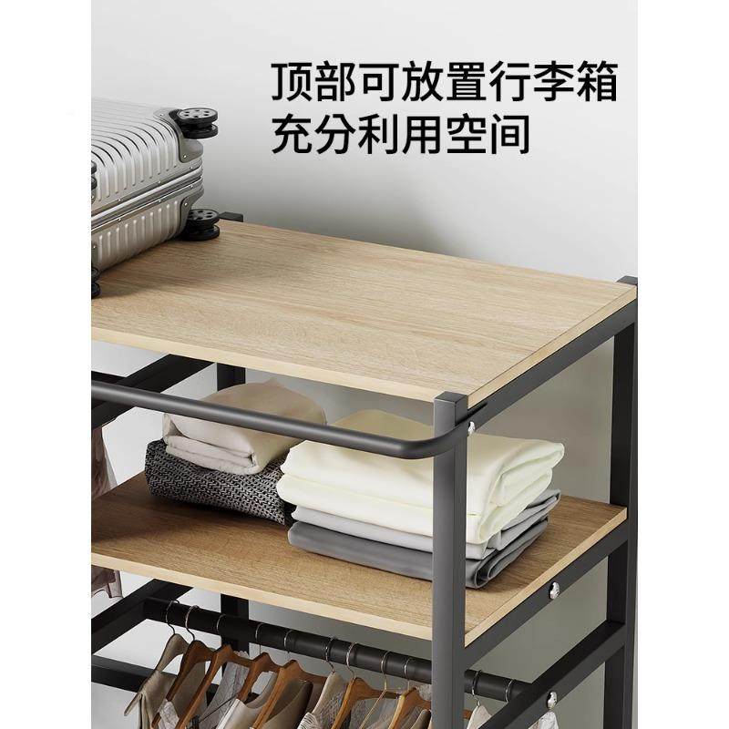 衣合柜家用卧室简易组FPP装布衣柜出租房用钢木组开放置式帽衣间