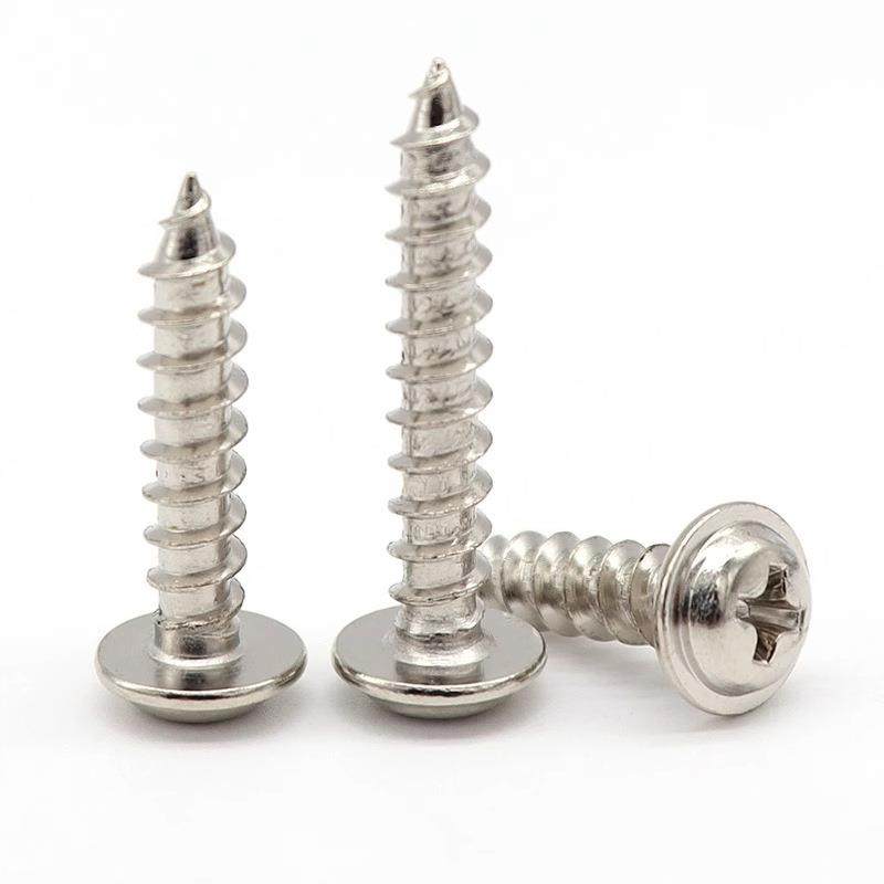 PW家A加硬圆带垫自攻丝头十字尖螺尾电子938电家具螺钉工厂直销