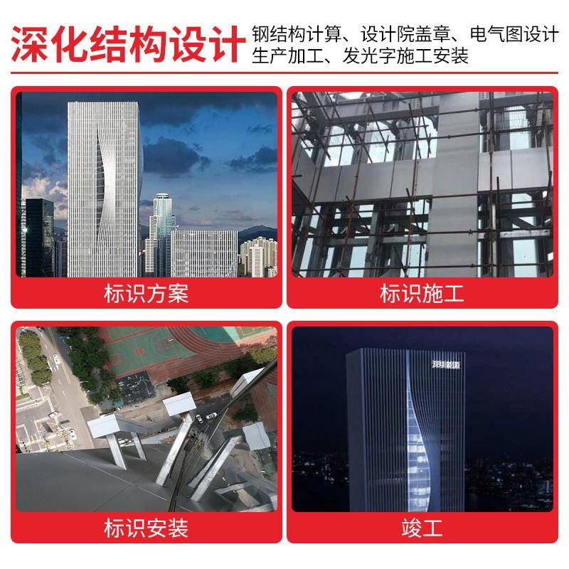 铝板外689露招冲孔漆字楼楼顶玻璃幕墙点阵字烤牌体外墙发光字商