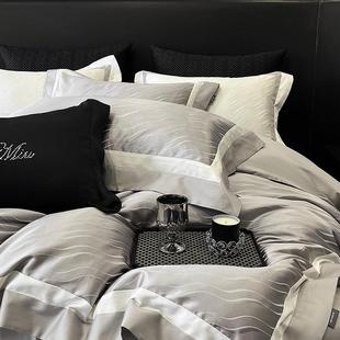 轻奢简Dsq61 Mi约件上套四全棉100支长绒高精密提花被棉套床单纯