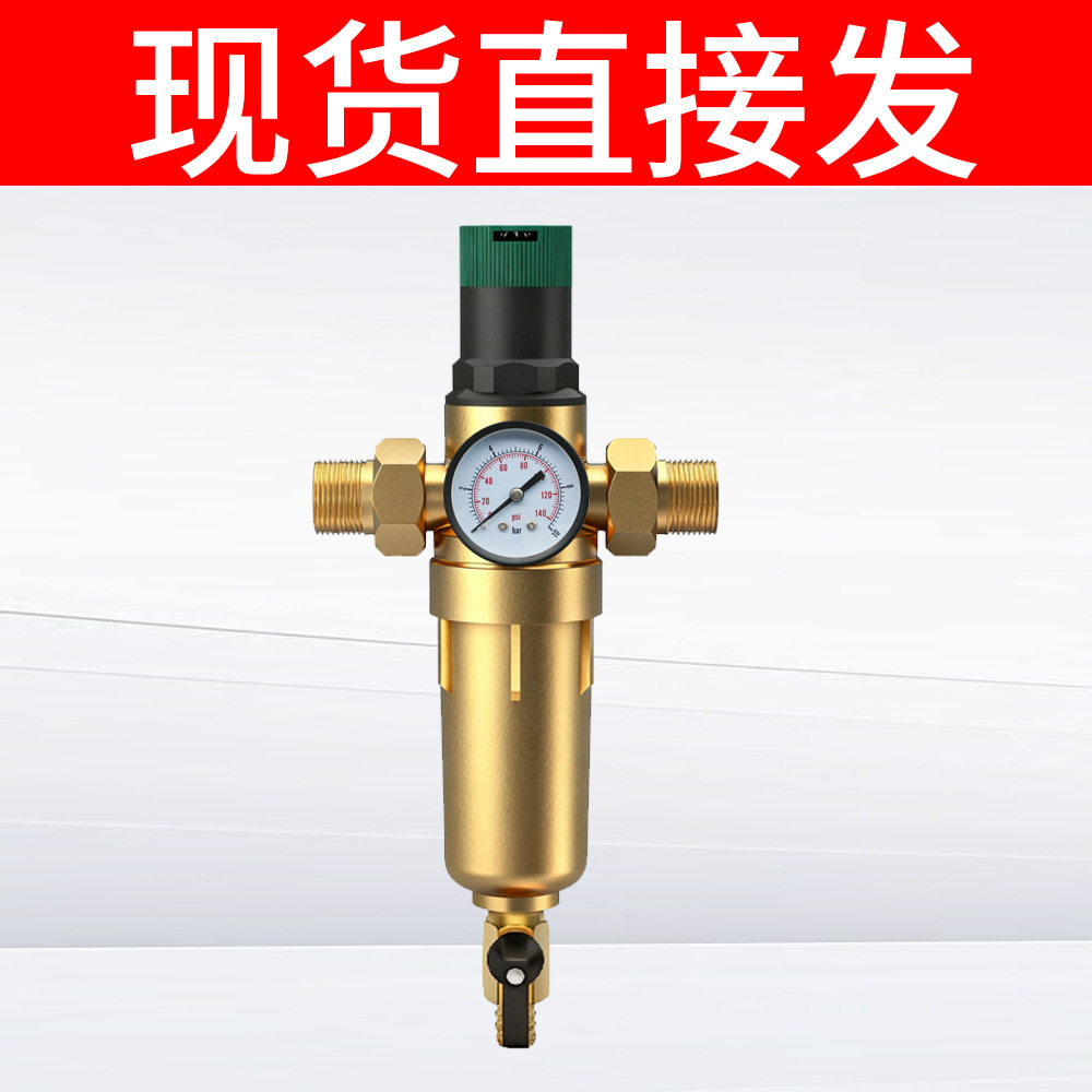 厂家家用全屋前置过滤器带稳压表自来水管道水路保护器铜前置净水