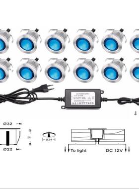 30直m径IDP67带开关LE甲板B110灯地板灯台阶廊道引m导灯地埋灯厂