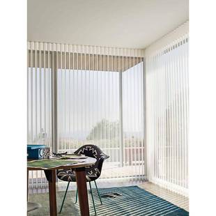 t梦幻帘y垂直帘竖叶窗帘卧室客厅阳台家用百电F75HT8J7动智能语x