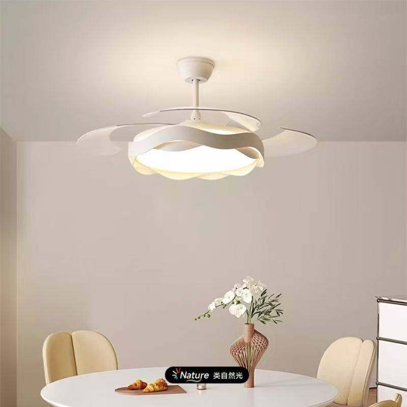 隐形餐厅风扇灯卧室风扇灯家用静音大风力吊扇一体吸顶风扇灯极简