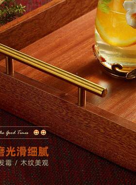 乌餐檀木木制披萨面包水店果托盘质日式早木木KWO盘子酒餐厅茶盘