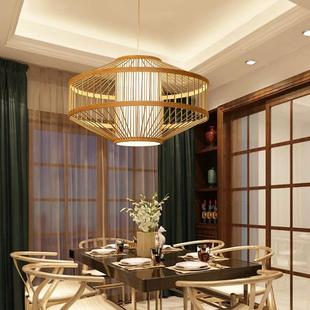 现代中式田竹园吊意灯客厅餐厅灯具过道茶室见附件。书房灯创个编