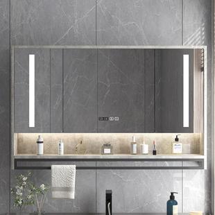 智能浴灯镜柜挂墙661式 带背光防雾收卫生间镜子置物架室单独纳一