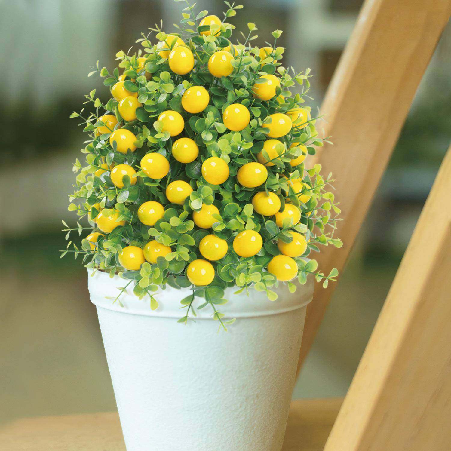现货仿真花柠檬果地插婚礼庭院花园家居装饰圣诞仿真绿植