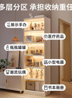 电视柜IHM旁置物家用书架简易落地收纳墙过道柜客厅多架层角子书