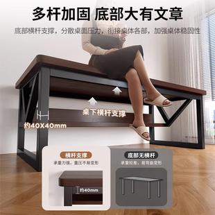 电方脑桌台式 家用台桌子工作长形卧A608BA6室双人书桌电竞桌椅简