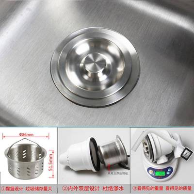 力厨房侧向1器后天置落水器带方形满水XK327C001.5寸1螺牙X4K327