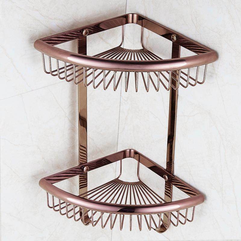 店工程浴酒MYB角架淋浴房壁挂式卫生间室置物架全铜收纳角转架三