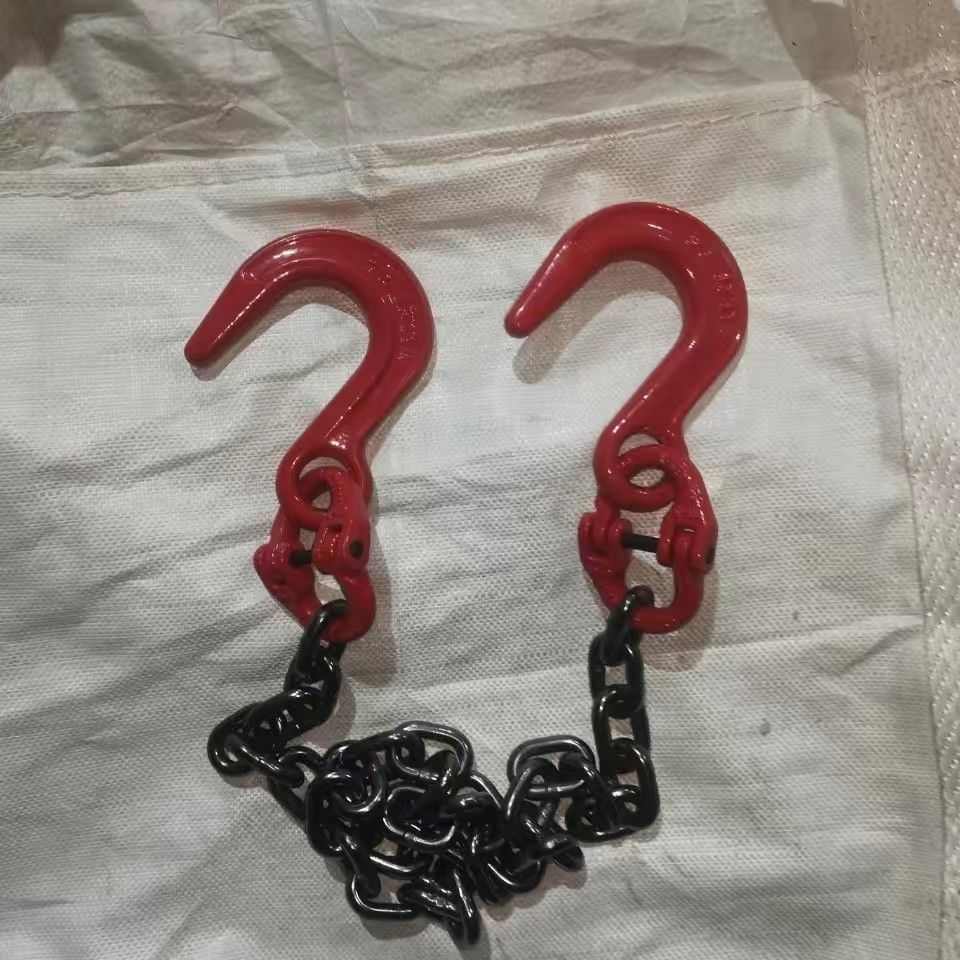 大开口钩吊链双卡环锁链卸扣w吊钩吊环锰钢起重链吊索铁链卡环吊