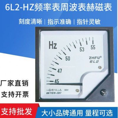 指针式交流发电机频率表6L2-HZ45-55HZ/380V100V220V赫磁表周波表
