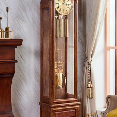 肯宁家德国原装进口刺猬紫檀全实木中欧式现代12音落地钟机械客厅