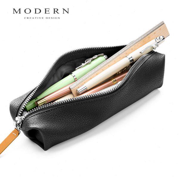 德国MODERN真皮笔袋大容量男女高中生 文具盒 铅笔盒简约多功能